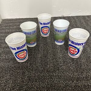 Lot Of 5 VTG 1997 Vintage Wrigley Field Chicago Cubs  Souvenir Cups